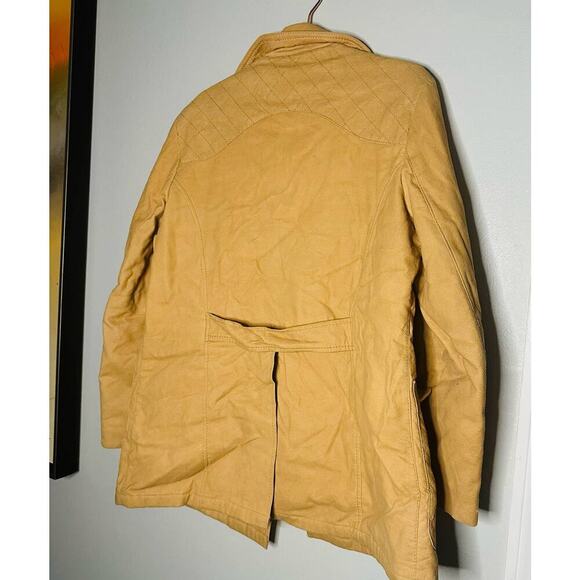 Vintage 80s Discovery by Silton Tan Button Front Quilted Jacket Size 42 - Picture 3 of 8